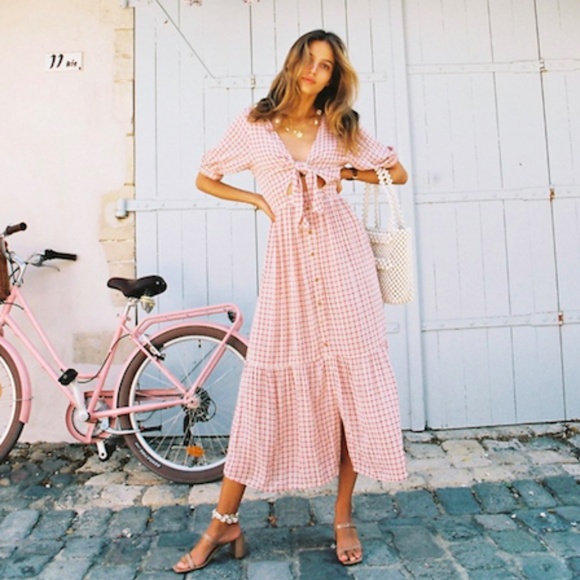 faithfull the brand maple midi dress